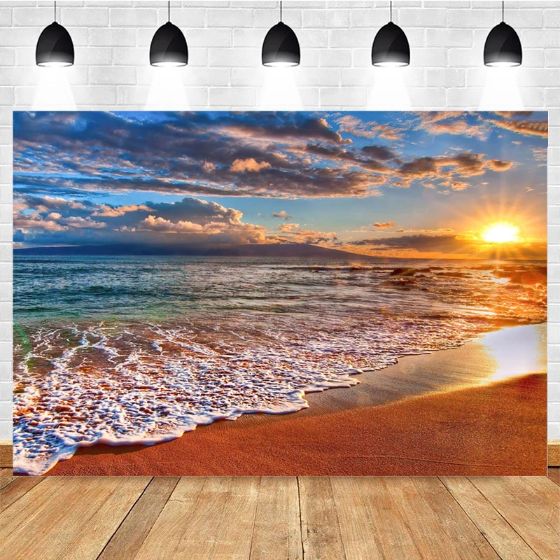 

Mocsicka Natural Scenery Photography Background Sunny Beach Decoration Portrait Backdrop Photography Professional Prop Studio