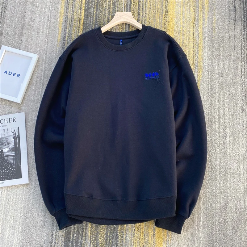 

Flocking Tassel ADER ERROR Crewneck Men Woman 1:1 High-Quality Oversized Embroidery Patchwork Adererror Sweatshirts