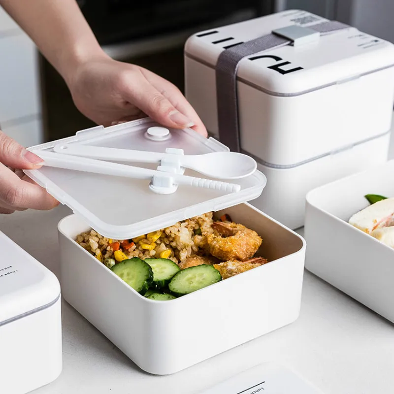 Японская термо ланч бокс с отсеками квадратная сэндвич коробка Детская школьная