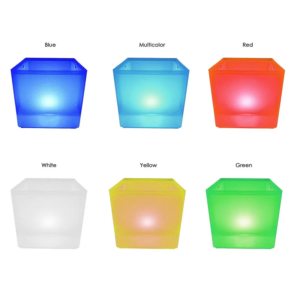 Fashion Double-Layer Champagne Ice Bucket Champagne Light Ice Bucket Square Led Light Ice Bucket Double Ice Bucket Convenient