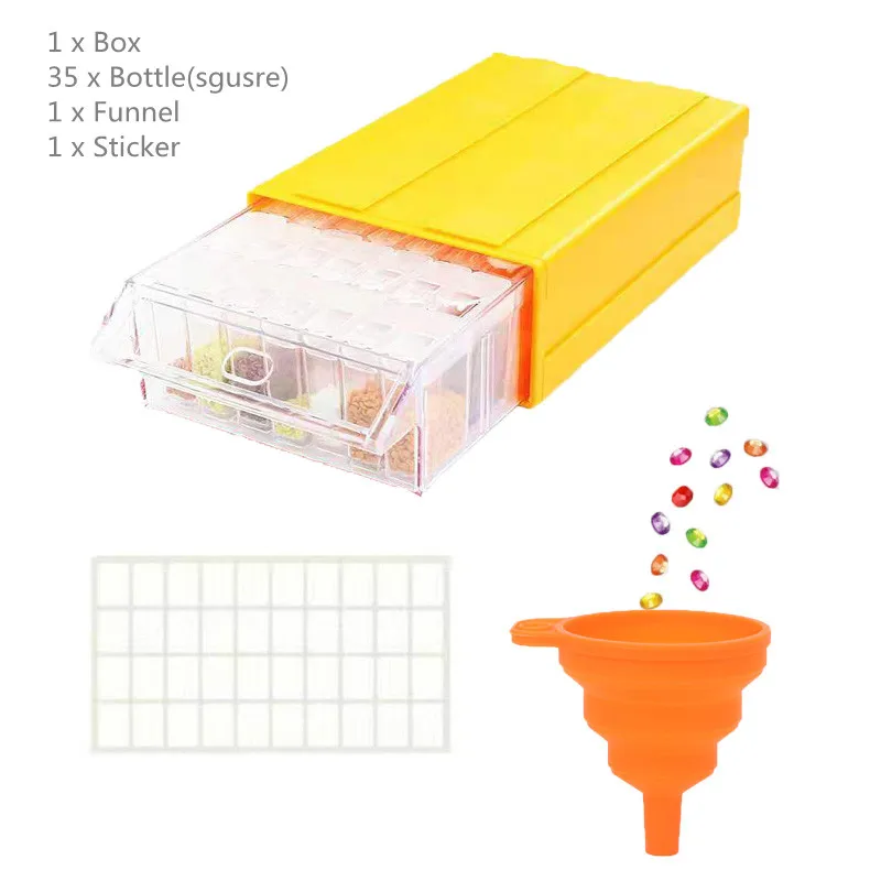 

Аксессуары для алмазной живописи 5d, Съемный контейнер для хранения, 1/2/коробки, ящики для бусин, семян, Сверл с 21 до 35 бутылками