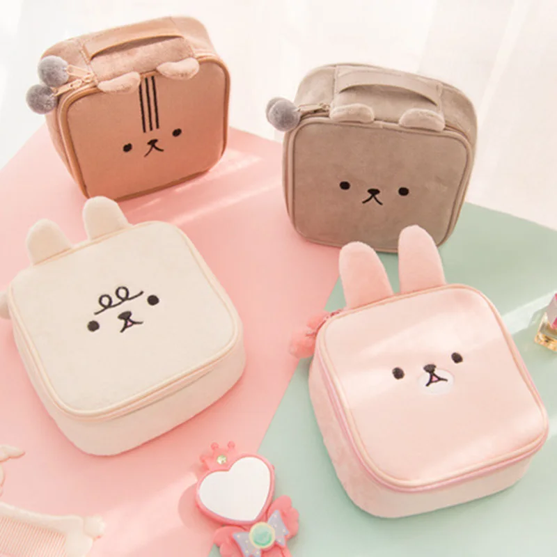 Косметичка с милым Кроликом мини сумка мультяшным медведем для девочек
