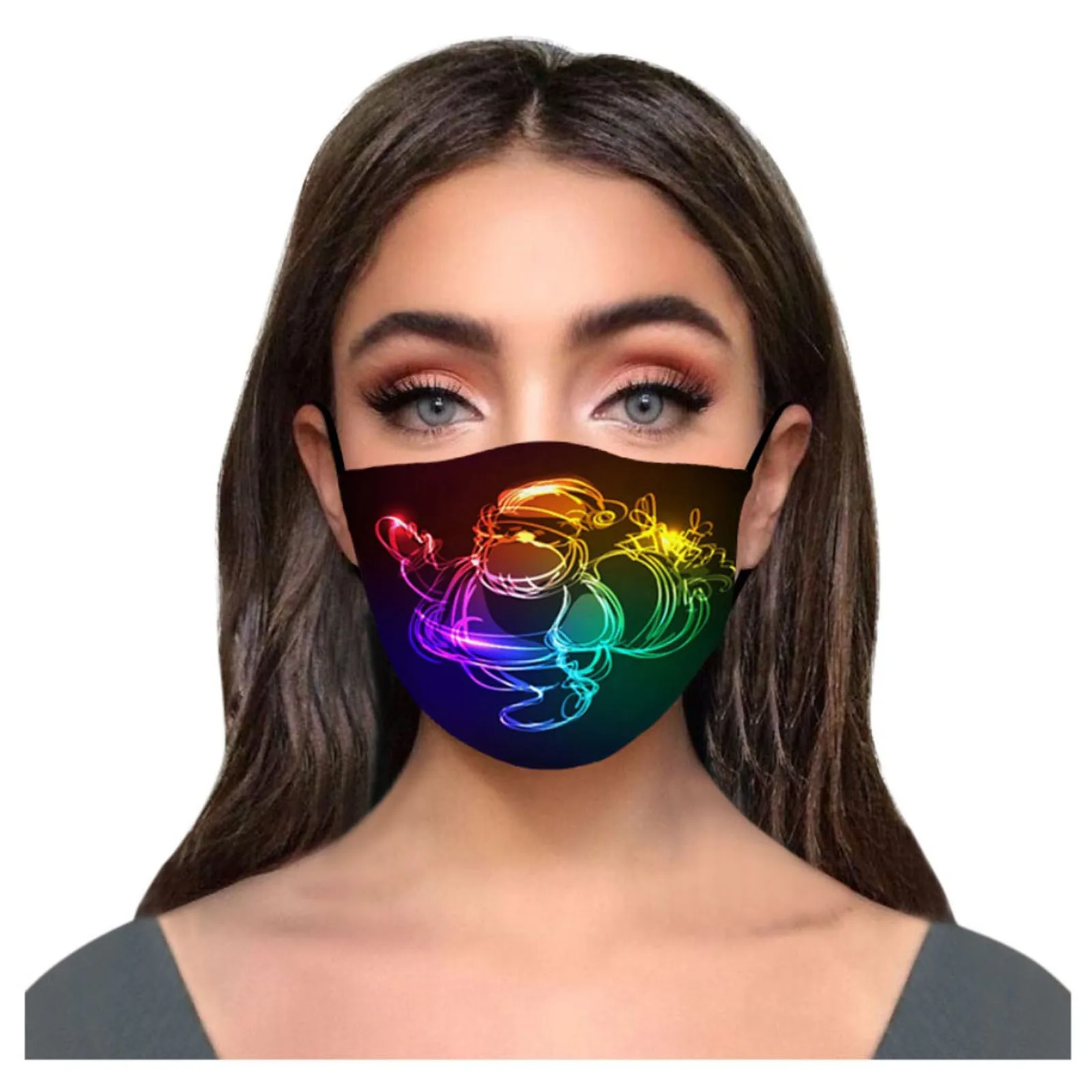 

Parent Child Christmas Printed Masks Washable Adjustable Cotton Mask Masksfor Protection Face Shield Facial Maske Fastdelivery