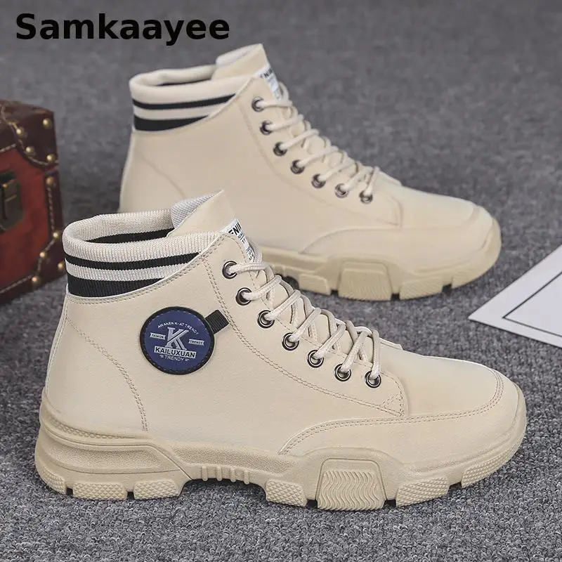 Размеры 39–44 мужские Ботинки Martin Демисезонный Ботильоны Botas Туфли на шнуровке с