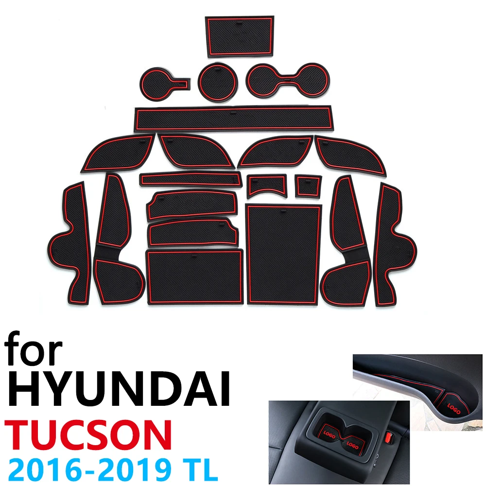 Противоскользящий резиновый коврик для чашки Hyundai Tucson TL MK3 2016 ~ 2019 2017 2018 20 шт.