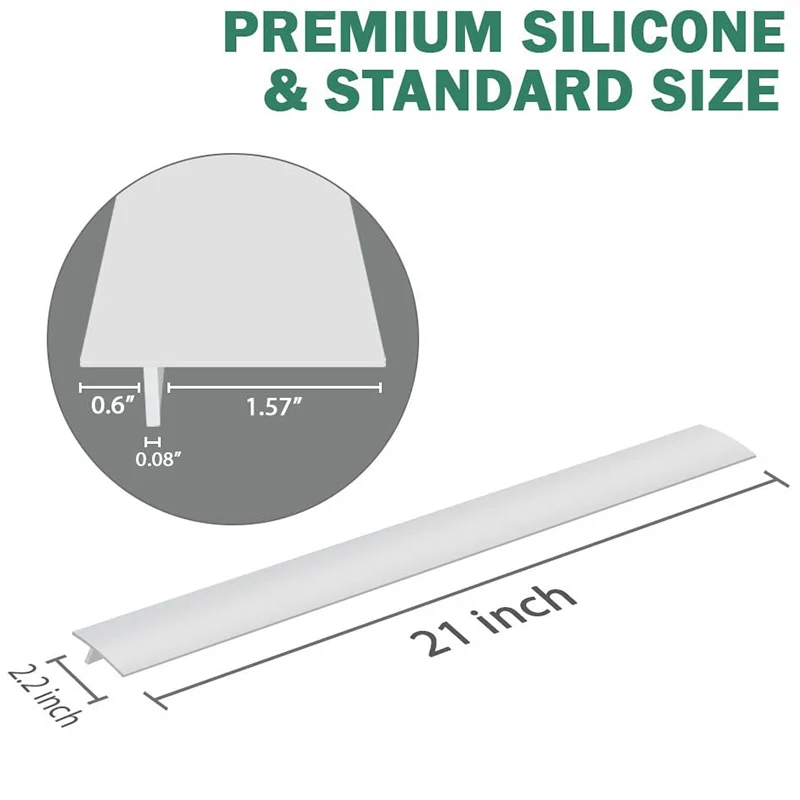 

Stove Gap Cover Heat-Resistant Silicone Seal Counter Overflow Between the Countertop Wash, a Pack of 4, White