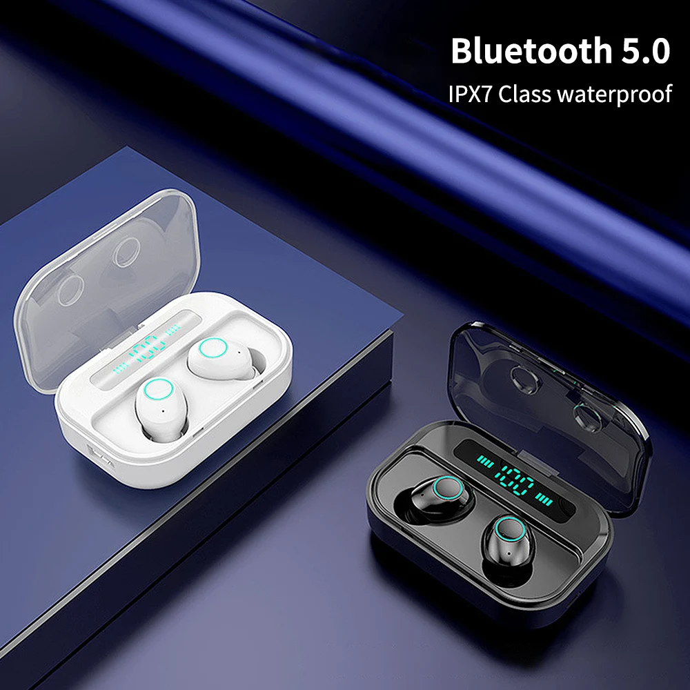 FBYEG M7 наушники вкладыши TWS Bluetooth 5 0 Беспроводной Мощность Дисплей Спортивные