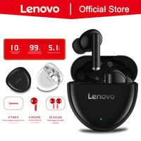 lenovo ht06 earphones bluetooth compatible wireless headphones touch in ear earbuds hd call long battery waterproof game headset