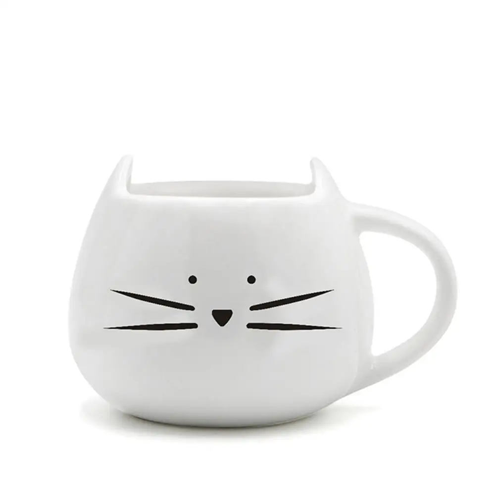 400 ml Черный и белый цвета Cat керамические кружки комплект милый кот дизайн кружка