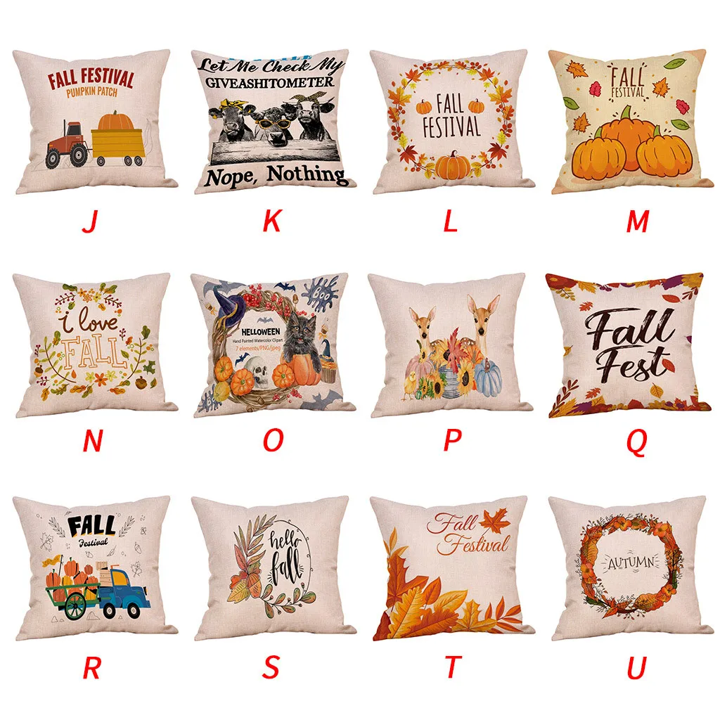 Хэллоуин домашний Автомобиль диван-кровать Декоративная буква Подушка Чехол для