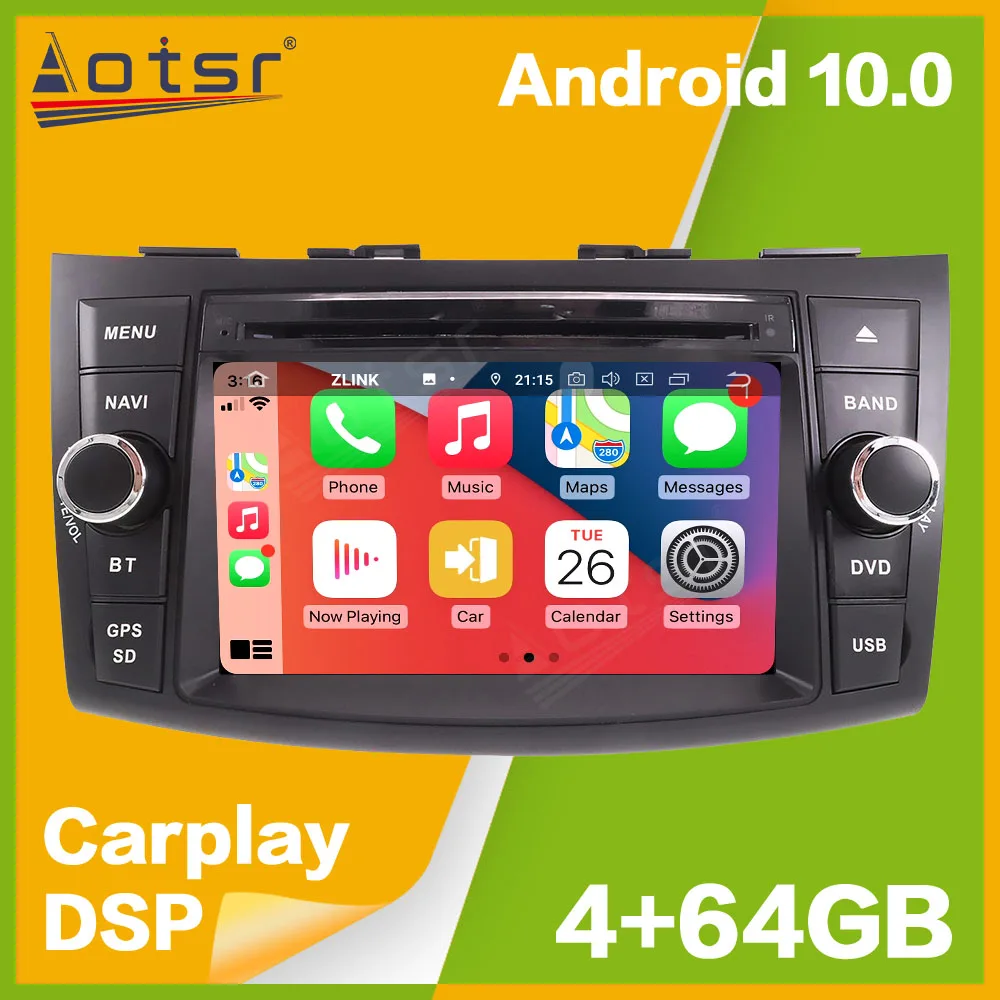 Автомобильный плеер PX5/PX6 Android 10 GPS-навигация для SUZUKI SWIFT 2011-2016 автомобильное радио