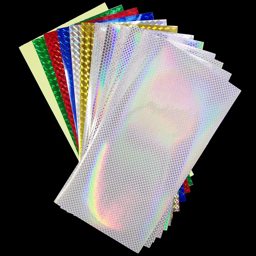 Рыболовная модель 12 шт. 20 х10 см разноцветная клейкая пленка для лазерной рыбной