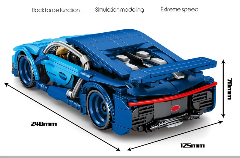 Technics Fast Furious super sports car Bugattis chiron moc модель строительного блока сборная игрушка для