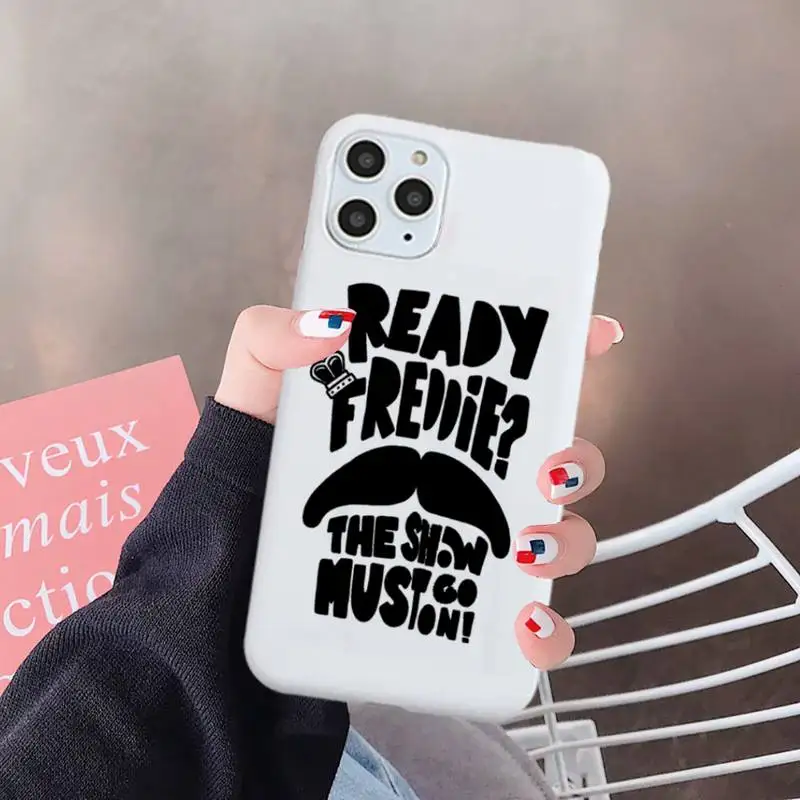 

Freddie Mercury Queen band Phone Case Candy Color for iPhone 6 7 8 11 12 s mini pro X XS XR MAX Plus