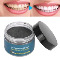 60g natural mild coconut shell activated charcoal teeth whitening powder tea coffee stain remover oral hygiene dental tooth care