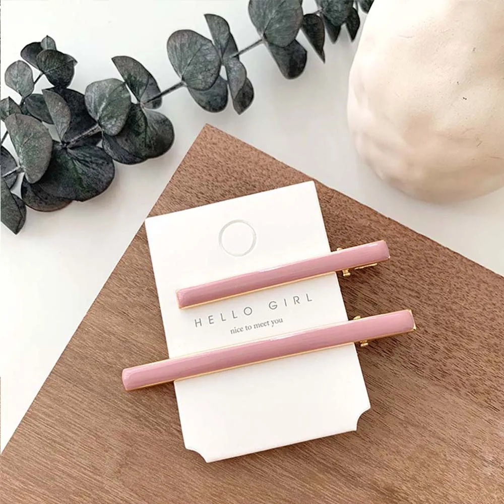 2 шт./компл. модные Винтаж Для женщин Красочные Твердые Акриловые толстые заколки