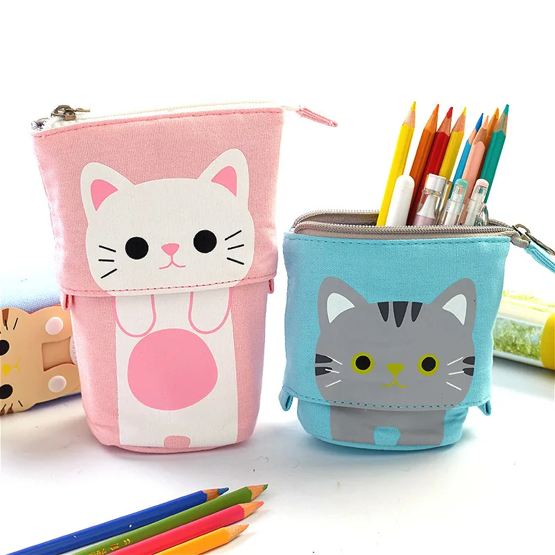 2 @ # милый чехол для карандашей девочек и мальчиков холщовый ручек с картриджем