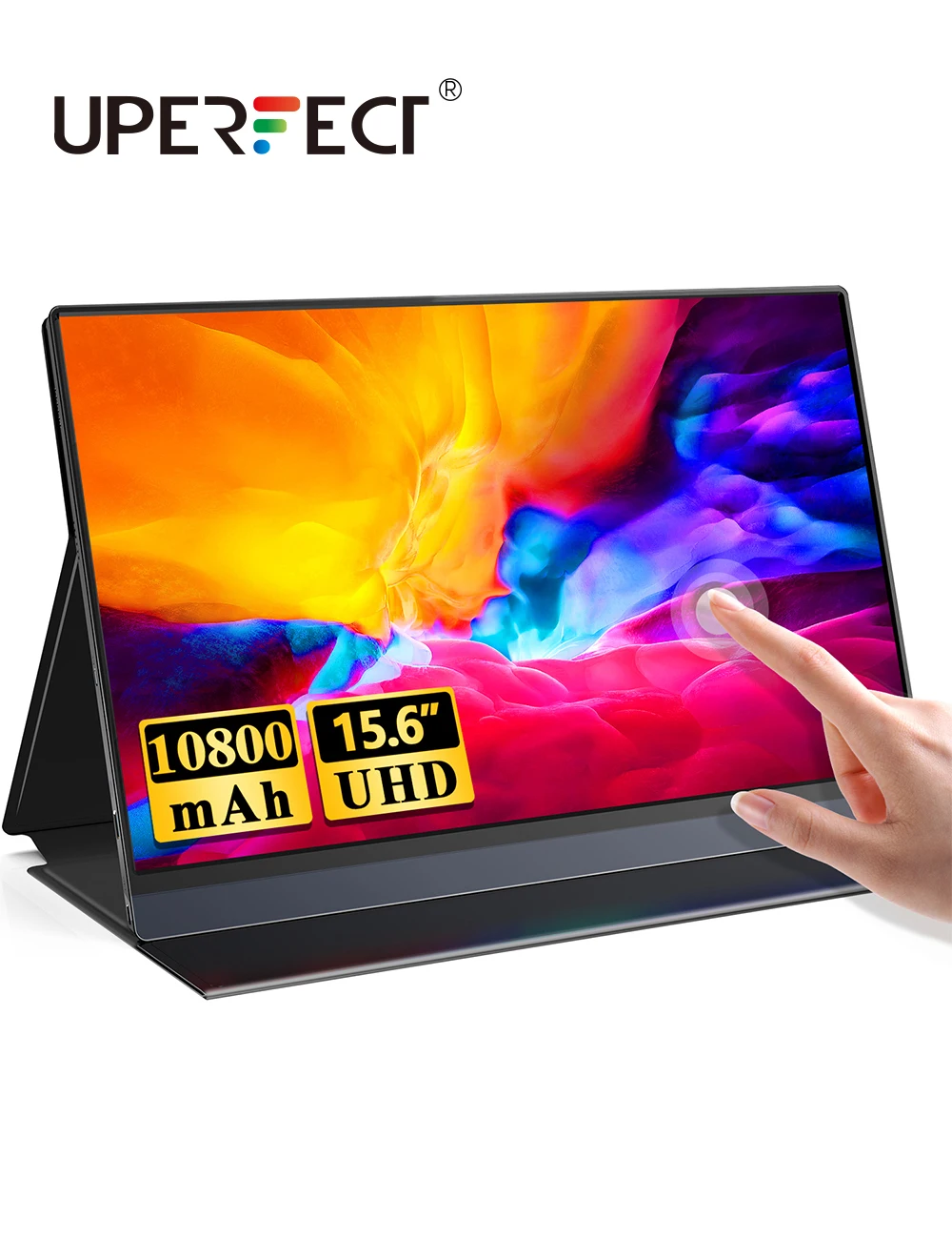 UPERFECT встроенный 10800 мАч аккумулятор 15,6 дюймов портативный монитор сенсорный экран IPS 1080P FHD HDR игровой дисплей USB C HDMI - изображение