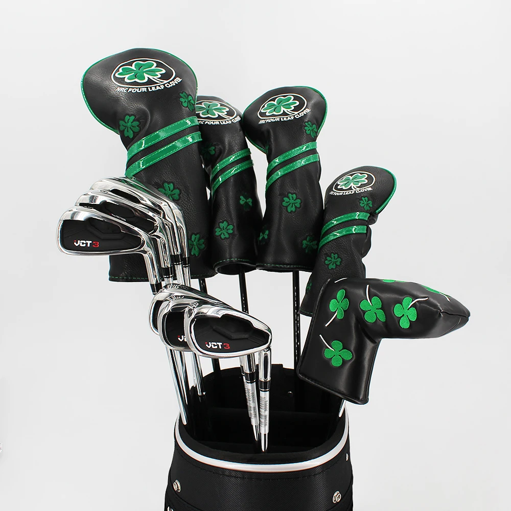 Крышка головки для гольфа с четырьмя листьями клевера деревянная крышка головы