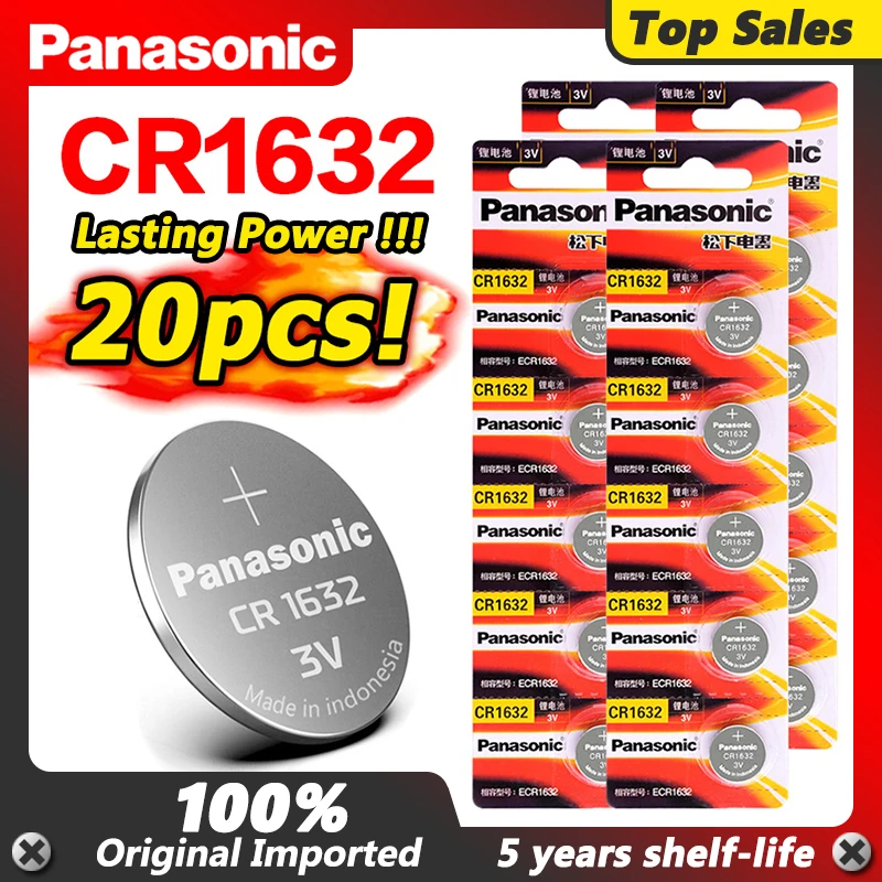 20 шт. Cr1632 CR 1632 Кнопочная батарея 3 в литиевая BR1632 ECR1632 DL1632 KCR1632 KL1632 высокая мощность
