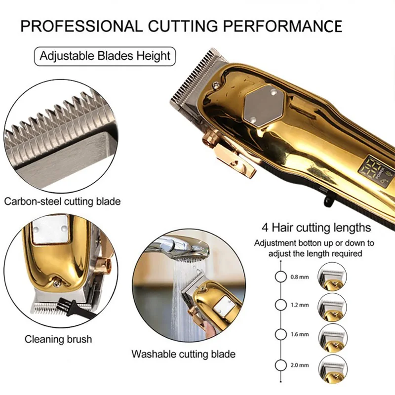 

Home Professional Electric Hair Clipper Oil Head Clipper Shaving Head Engraving Bald Hair Clipper Men's Beard Trimming Angle