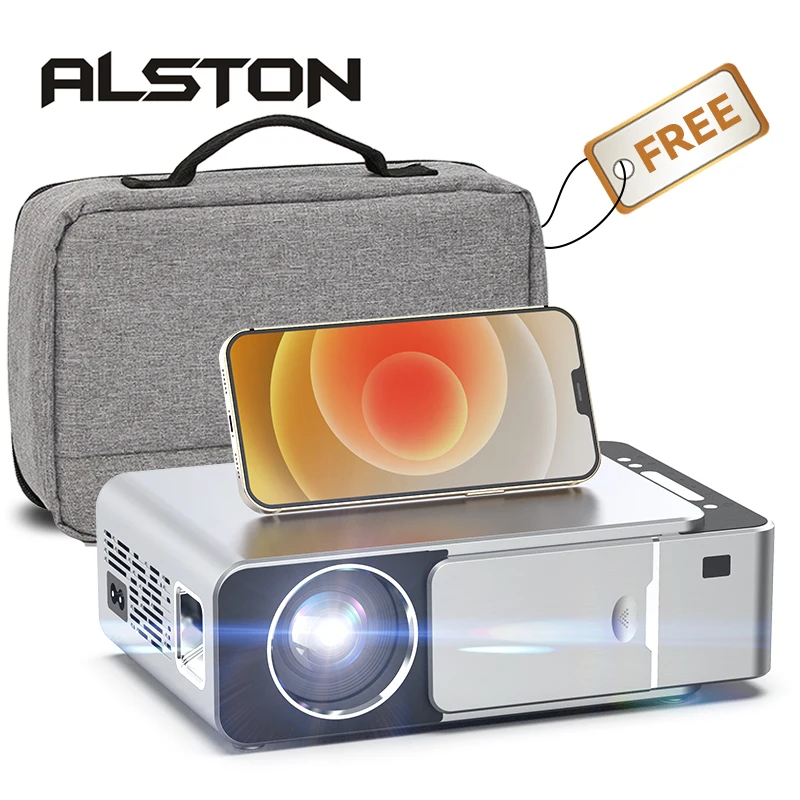 Светодиодный мини-проектор ALSTON T6 портативный кинопроектор с поддержкой 4K 3D Android