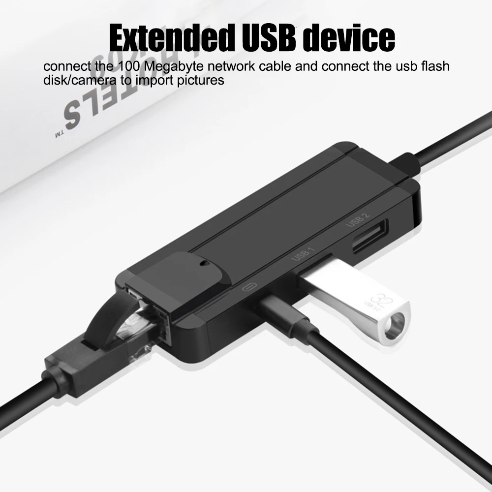 

Ethernet RJ45 Wired Network & USB Port OTG Adapter For iPhone iPad For Lightning