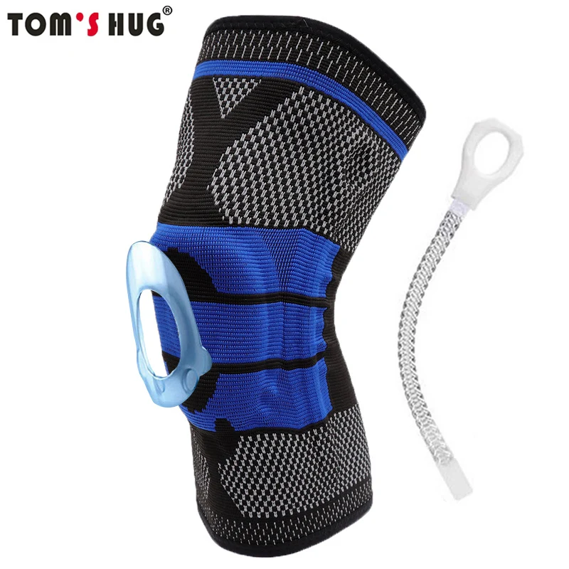 

1 Pcs Silicon Meniscus Knee Support Brace Pads Tom's Hug Spring Kneepads Protector Leg Arthritis Injury Gym Patella Sleeve