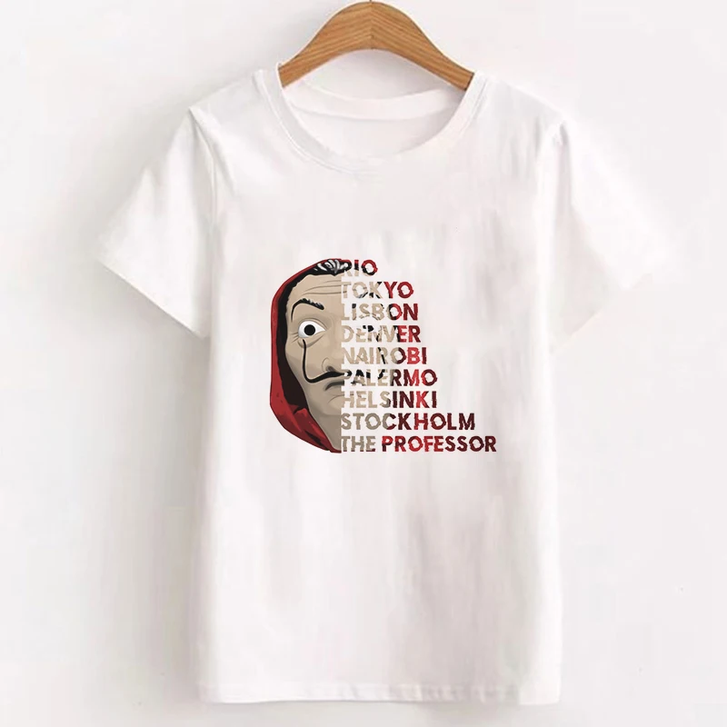 Money Heist The House Of paper, женская футболка, женская футболка с принтом BELLA CIAO, модная повседневная Летняя женская футболка