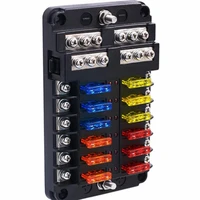 12 way car fuse box 6 in 6 out car fuse box universal automative fuse box with led indicator portable car fuse box