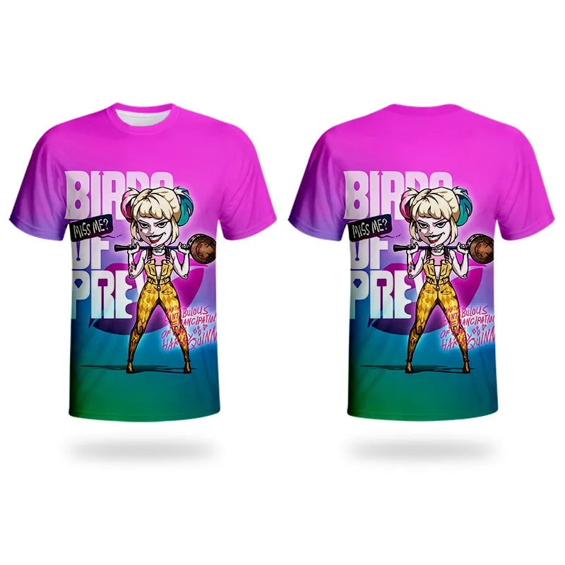 Футболка Harley Quinn WHOSONG с объемным рисунком Классическая мужская футболка коротким