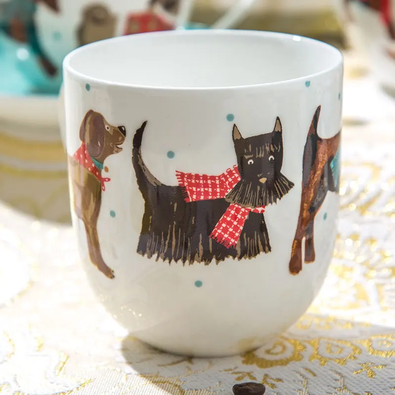 Керамическая кружка с ручками в европейском стиле изящным китайским изысканным