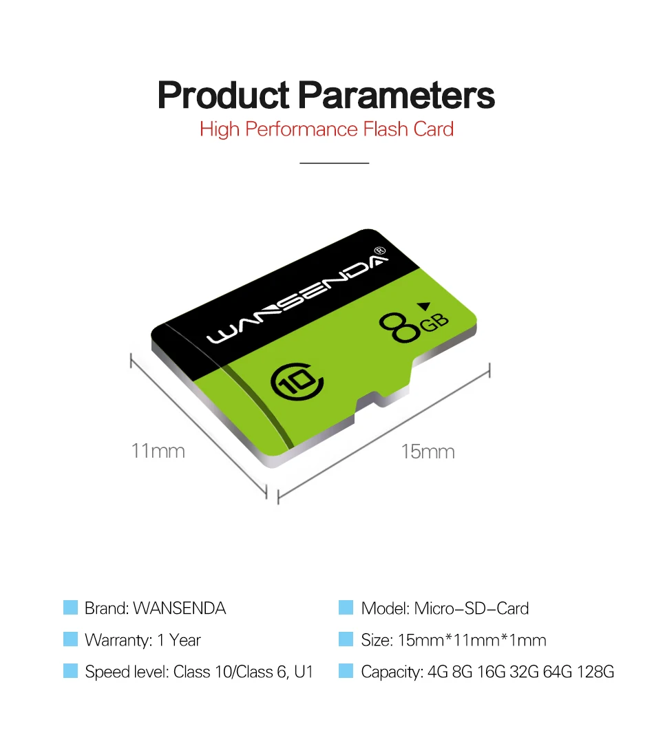 Высококачественная Micro-SD карта Wansenda, 8 ГБ, 16 ГБ, 32 ГБ, 64 ГБ, 128 ГБ, 256 ГБ, карта памяти, TF карта для смартфона, планшета, камера, бесплатный адаптер