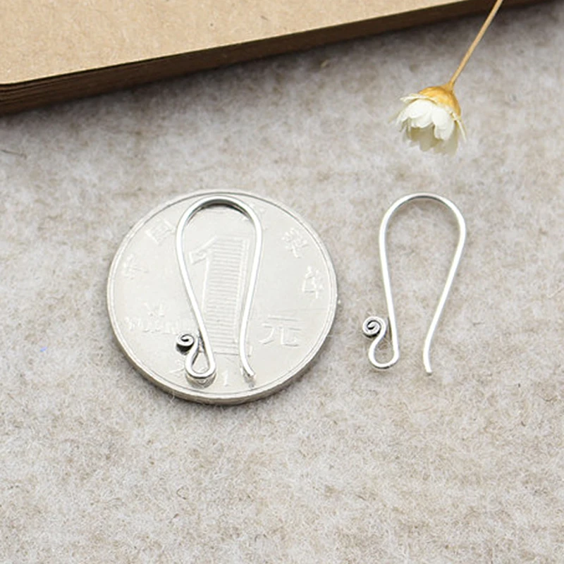 925 Sterling Silver European Style Earrings Ladies Simple And Sweet Cute Student DIY Semi-Finished Ear Hook Jewelry