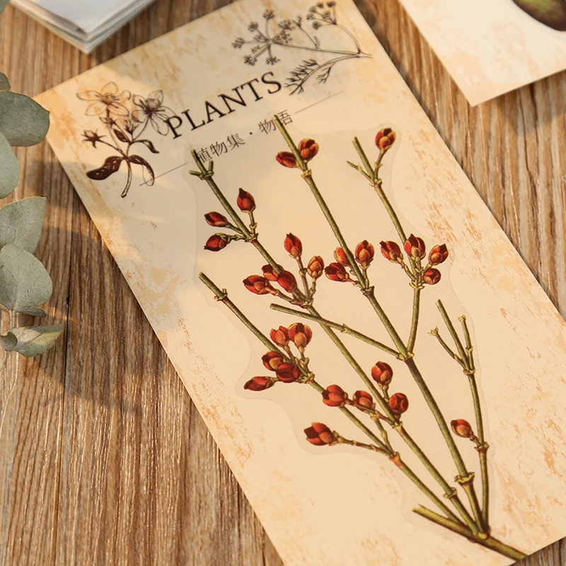 40 шт./пакет Винтаж завод набор фруктов цветочный PET Shop Стикеры посылка DIY Дневник