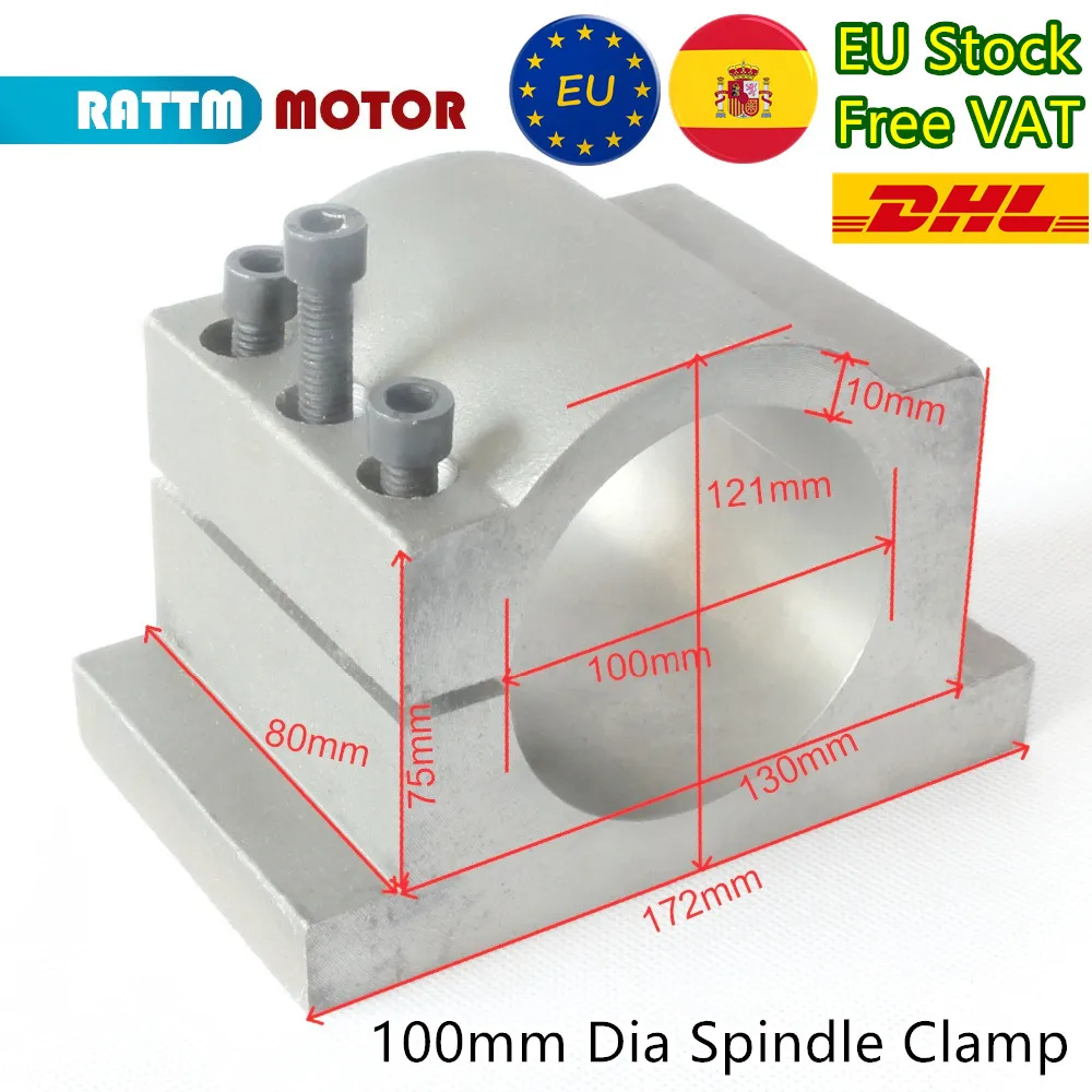

【EU Бесплатная Delivery】Spindle зажим диаметр 100 мм Алюминий крепления приспособление зажимной кронштейн держатель мотора "сделай сам" для фрезерн...
