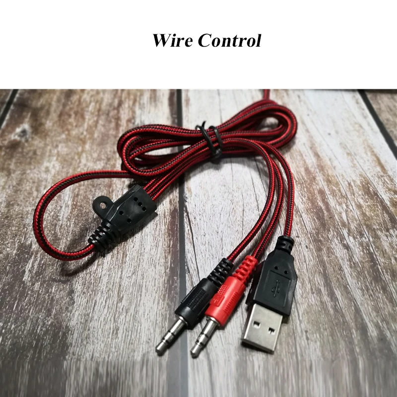 

Gaming Headset Over-Ear Computer Headphones with Mic Noise Cancelling LED Lights PC Surround Sound Wire Control