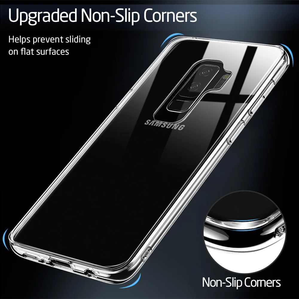 Для samsung S9 чехол, ESR для samsung S9 Plus чехол из закаленного стекла жесткий чехол+ ТПУ Рамка для samsung S9 для Galaxy S9 plus
