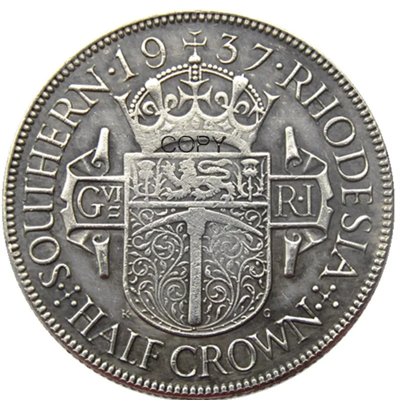 UK 1937 Half Crown копия посеребренных монет George VI|Безвалютные монеты| |