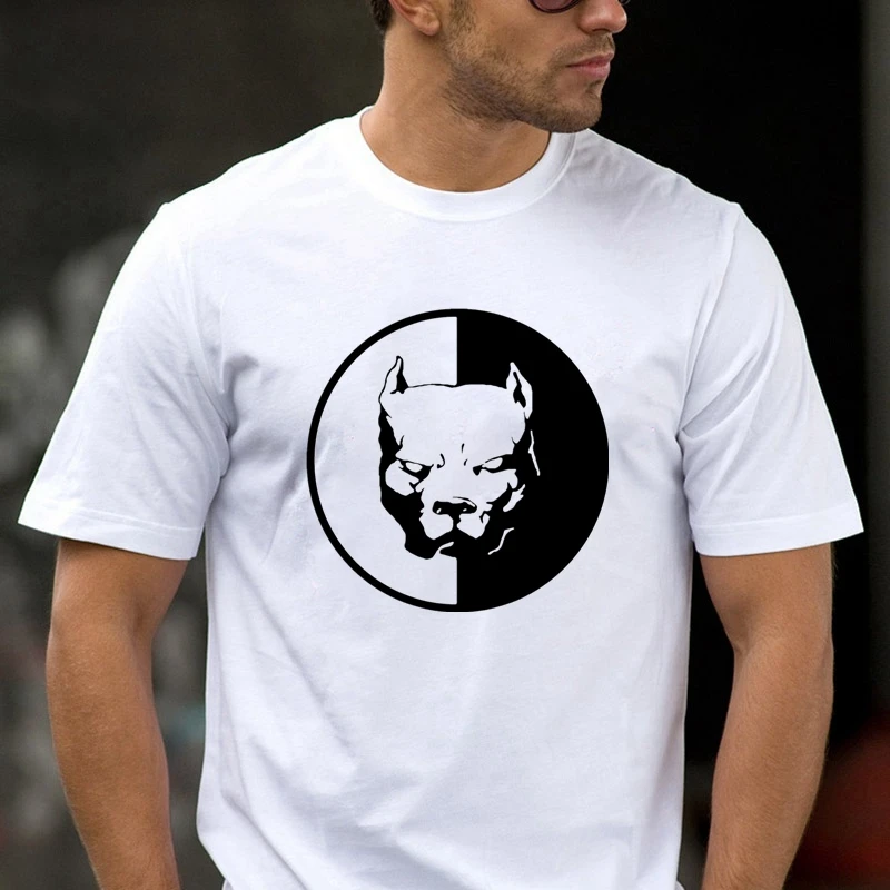 

50033# pitbull pit bull t shirt men's tshirt top tee summer Tshirt fashion cool O neck short sleeve shirt