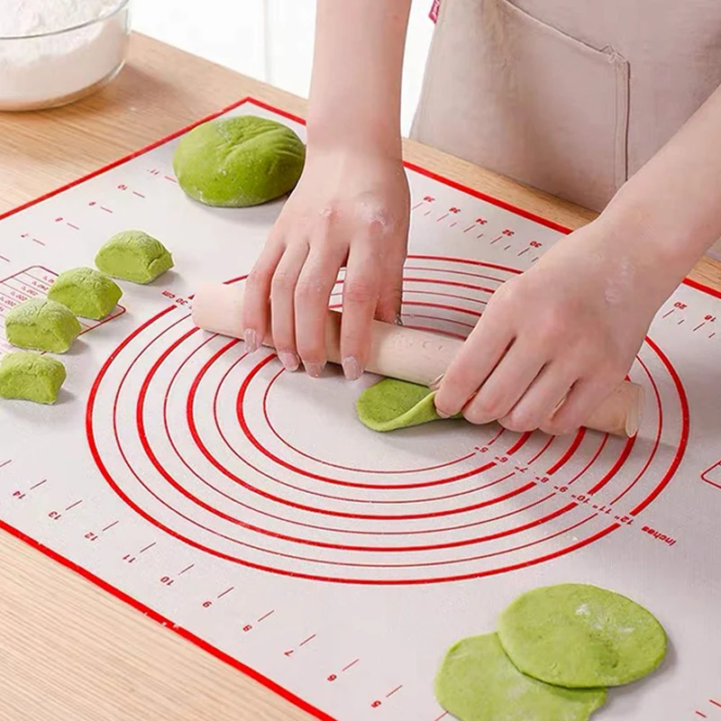 

1Pc Silicone Baking Mat Non Stick Kneading Dough Mat Silicone Pastry Mat Liner Rolling Dough Mat with Measurement Baking Tools
