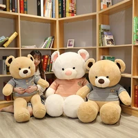 100cm 2 colors high qulity fashion bear with sweater stuffed soft plush toy for child girls lover birthday valentines gifts