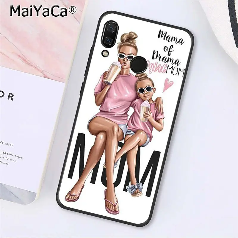 A8 MaiYaCa модный коричневый волос для мамы, дочки, папы, семейный чехол для телефона Xiaomi Redmi8 4X 6A S2 Go Redmi 5 5Plus Note5 7 Note8pro - Цвет: A8