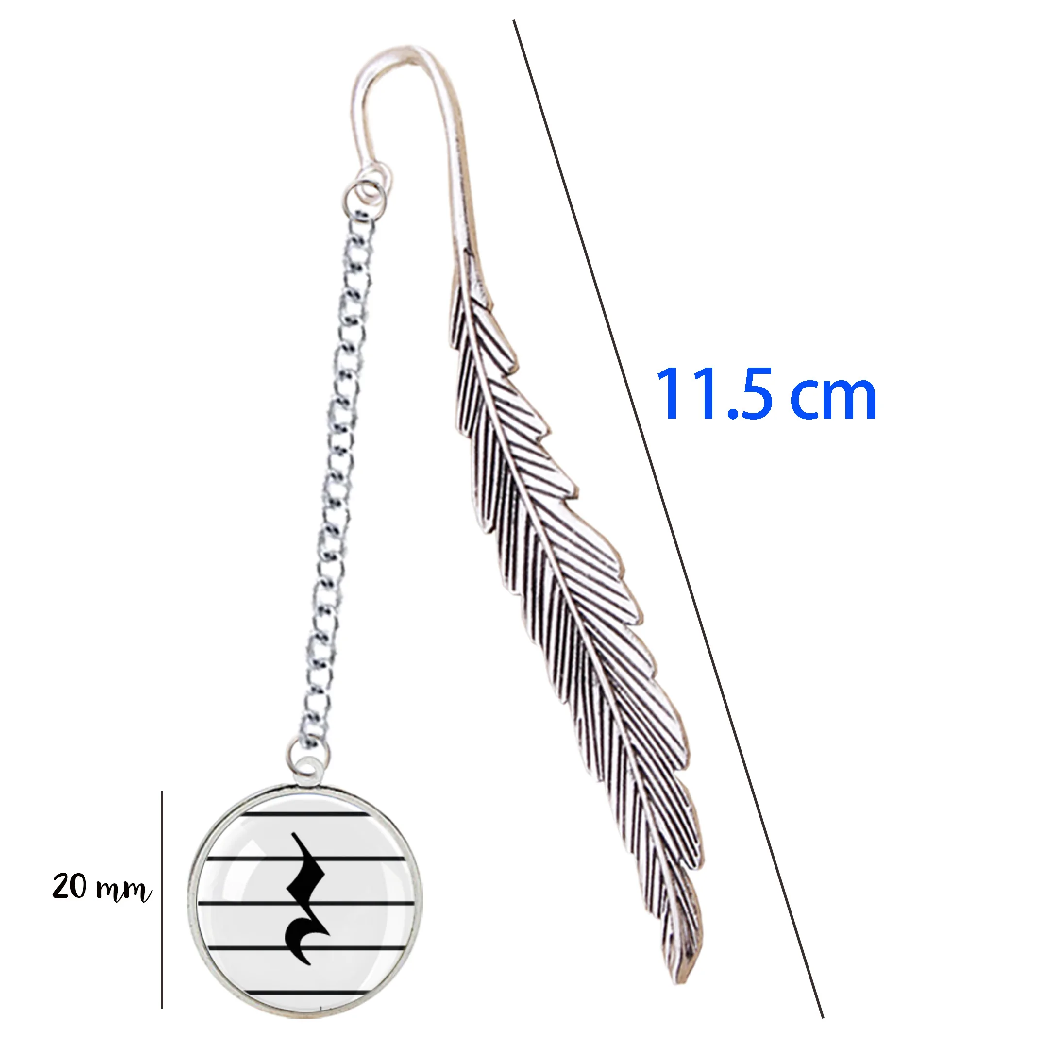 Закладка с музыкальными знаками натуральные ноты Fortississimo плоский символ