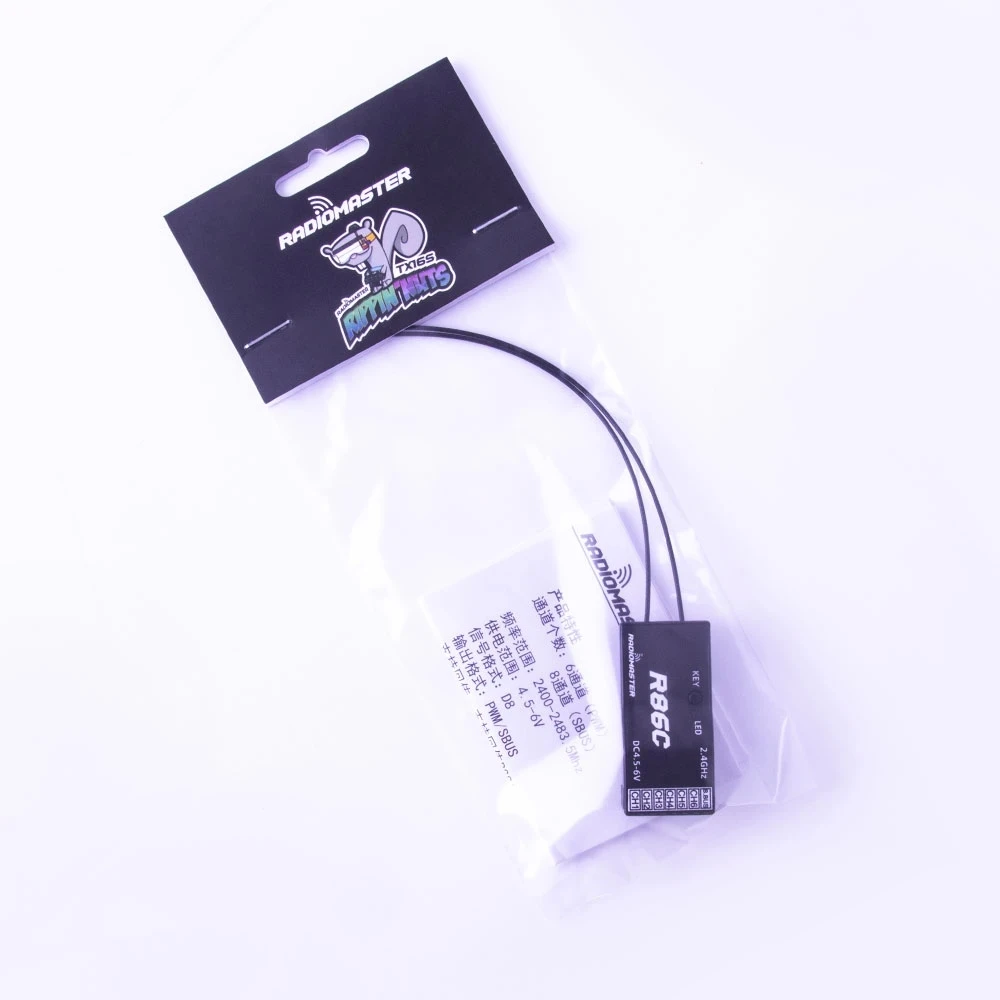 

RadioMaster R86C 2.4GHz 6CH Over 1KM PWM SBUS Nano Receiver Compatible FrSky D8 Support Return RSSI for RC Drone
