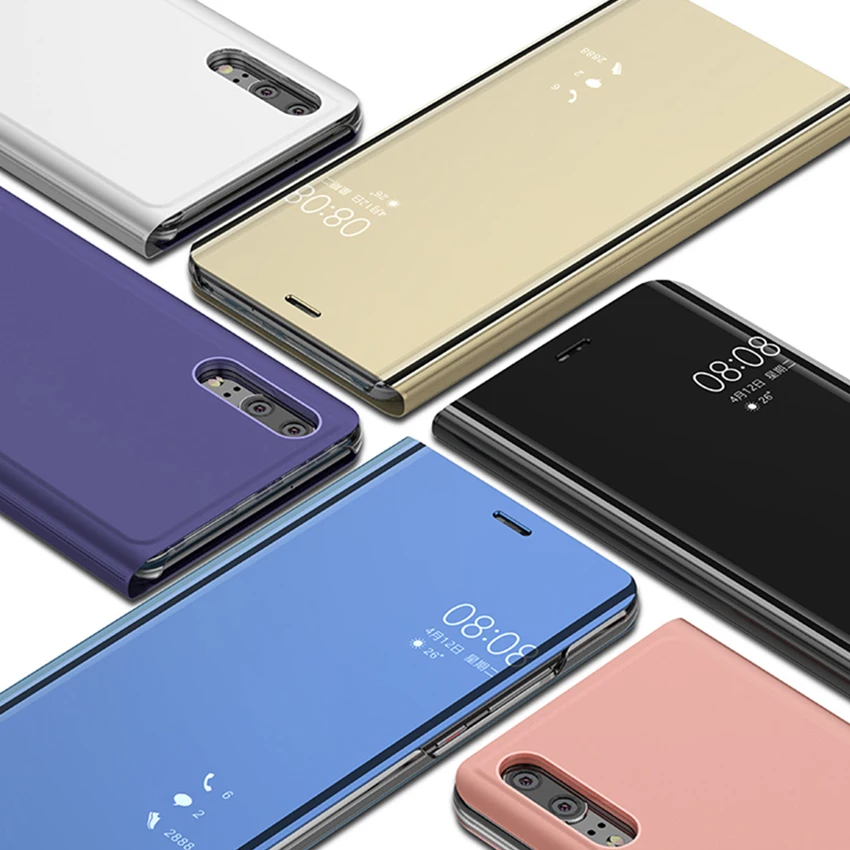 Зеркальный чехол книжка для телефона Huawei P30 Pro P20 Mate 20 X 20X 10 P10 Plus 10Pro P 30 Mate20 Mate10 P30Pro