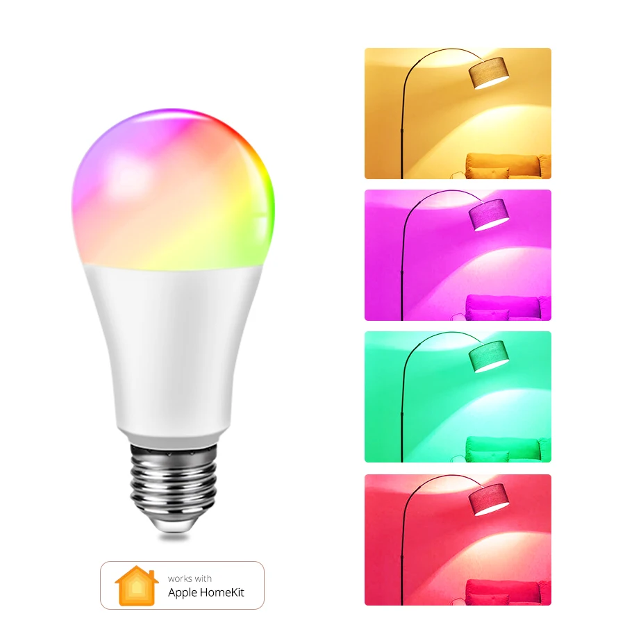 Умная Светодиодная лампа Apple Homekit E27 умный светильник ильник с голосовым