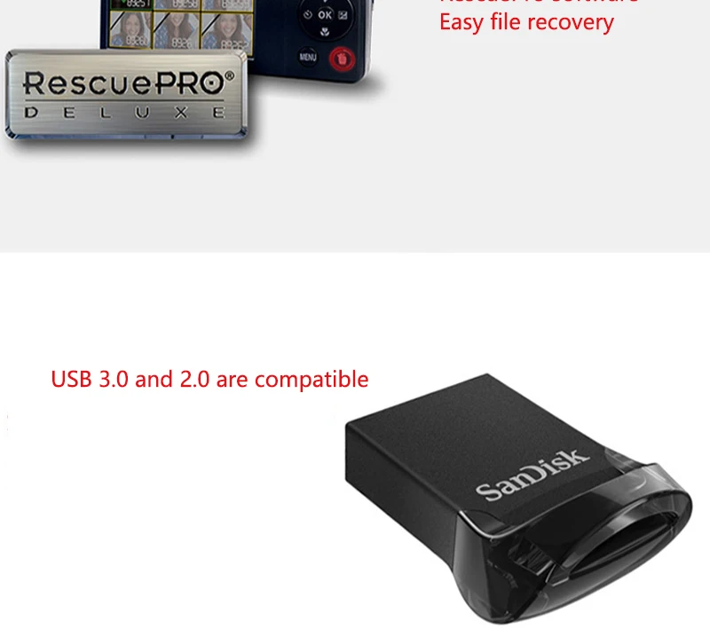 USB флеш-накопитель SanDisk CZ430, 32 ГБ, 64 ГБ, 128 ГБ, мини-накопитель, 16 ГБ, карта памяти, до 130 Мб/с, флешка для ноутбука, ПК