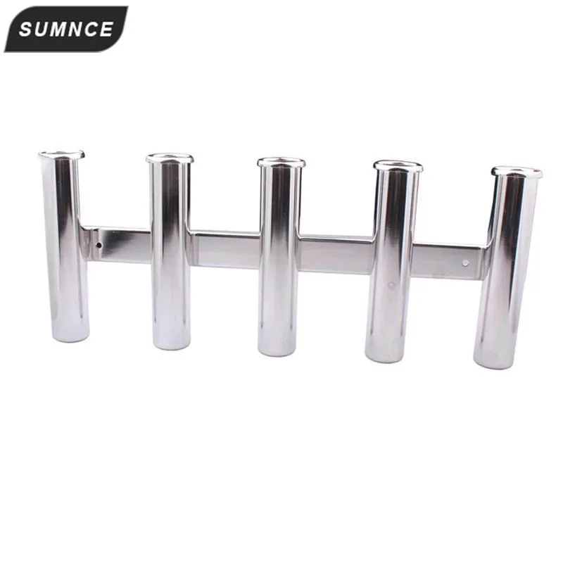 Boat Stainless Steel Fishing Rod Holder 5 Link Tube Rod Pod for Marine Yacht