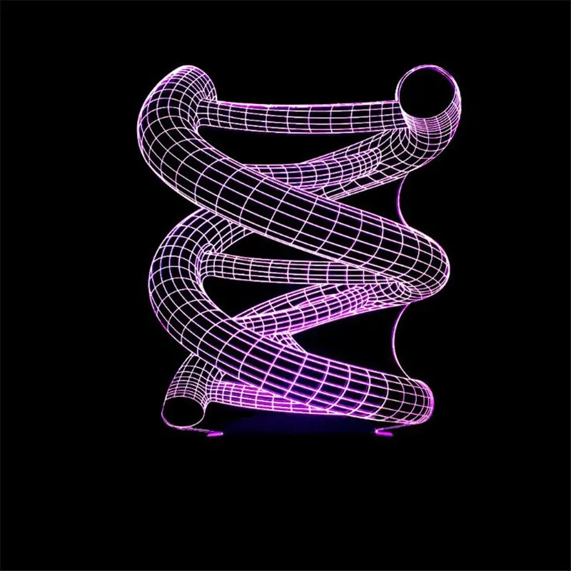 

Abstract DNA 3D LED Night Light RGB Table Desk Lampara Luminaria Creative Lighting Decoration Lights Bedroom Novel Bedside Light